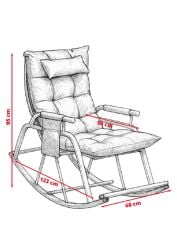 Dicle Cepli Pofuduk Minderli Sallanan Sandalye Tv Koltuğu Kahverengi
