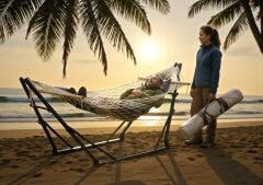 Sante Katlanabilir Kademe Ayarlı Metal Ayaklı Hamak Taşıma Çantası Hediyeli