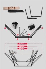 Sante Katlanabilir Kademe Ayarlı Metal Ayaklı Hamak Taşıma Çantası Hediyeli