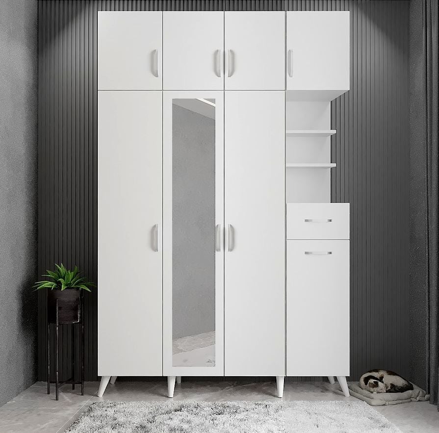 Açelya Portmanto Vestiyer Beyaz - Ücretsiz Kurulum M11