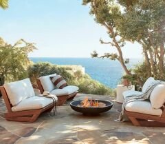 ConforElit Bahçe Balkon Masif Kestane Ahşap Koltuk (Seçenekli)