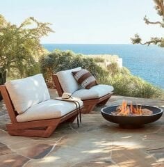 ConforElit Bahçe Balkon Masif İthal Kayın Ahşap Koltuk (Seçenekli)