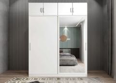 Porta Sürgü Kapaklı Dolap Gardırop Yüklüklü Beyaz Ölçü Seçenekli- Montaj Dahil