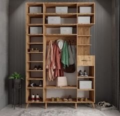 Açelya Portmanto Vestiyer Çam - Ücretsiz Kurulum M11