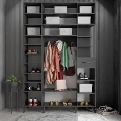 Açelya Portmanto Vestiyer Füme - Ücretsiz Kurulum M11