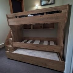 Angers Mdf  Yavrulu 3 lü Ranza Ceviz Ücretsiz Kurulum