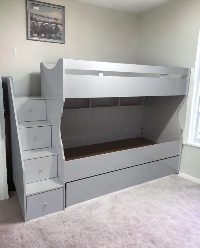 Angers Mdf  Yavrulu 3 lü Ranza Beyaz Ücretsiz kurulum