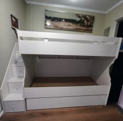 Angers Mdf  Yavrulu 3 lü Ranza Beyaz Ücretsiz kurulum