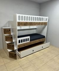Pretty Yavrulu Seyyar Merdivenli Ranza- Kurulum Dahil - Ceviz