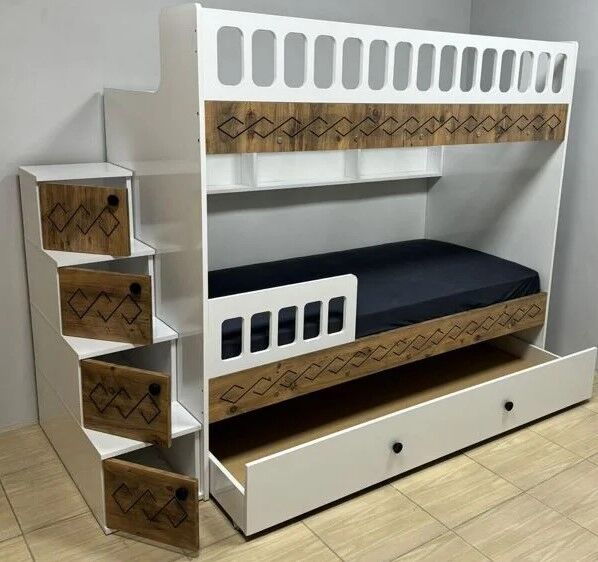 Pretty Tamamı Mdf  Çelik Destekli Yavrulu Ranza - Kurulum Dahil - CB