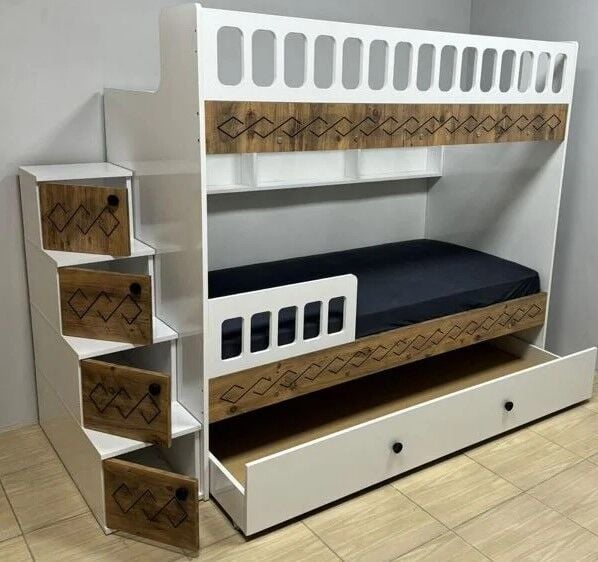 Pretty Tamamı Mdf  Çelik Destekli Yavrulu Ranza - Kurulum Dahil - CB