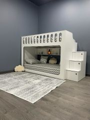 İnci Seyyar Merdivenli İkili Ranza Byz