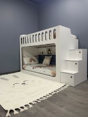 İnci Seyyar Merdivenli İkili Ranza Byz