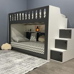 İnci Seyyar Merdivenli İkili Ranza AB