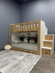 İnci Seyyar Merdivenli İkili Ranza CB