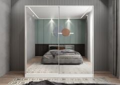 Bodrum Sürgü Kapaklı Dolap Gardırop Beyaz - Ücretsiz Kurulum Ölçü Seçenekli