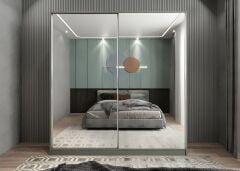 Bodrum Sürgü Kapaklı Dolap Gardırop Füme- Ücretsiz Kurulum Ölçü Seçenekli