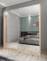 Bodrum Sürgü Kapaklı Dolap Gardırop Meşe - Ücretsiz Kurulum Ölçü Seçenekli