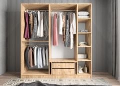 Magnum 5 Kapaklı Dolap Gardırop Çam - Ücretsiz Kurulum