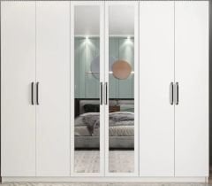 Alessi 6 Kapaklı Dolap Gardırop Beyaz - Ücretsiz Kurulum