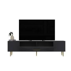 Motif Tv Sehpası Tv Ünitesi Antrasit Altın