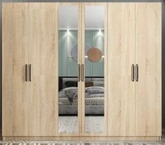 Alessi 6 Kapaklı Dolap Gardırop Meşe- Ücretsiz Kurulum