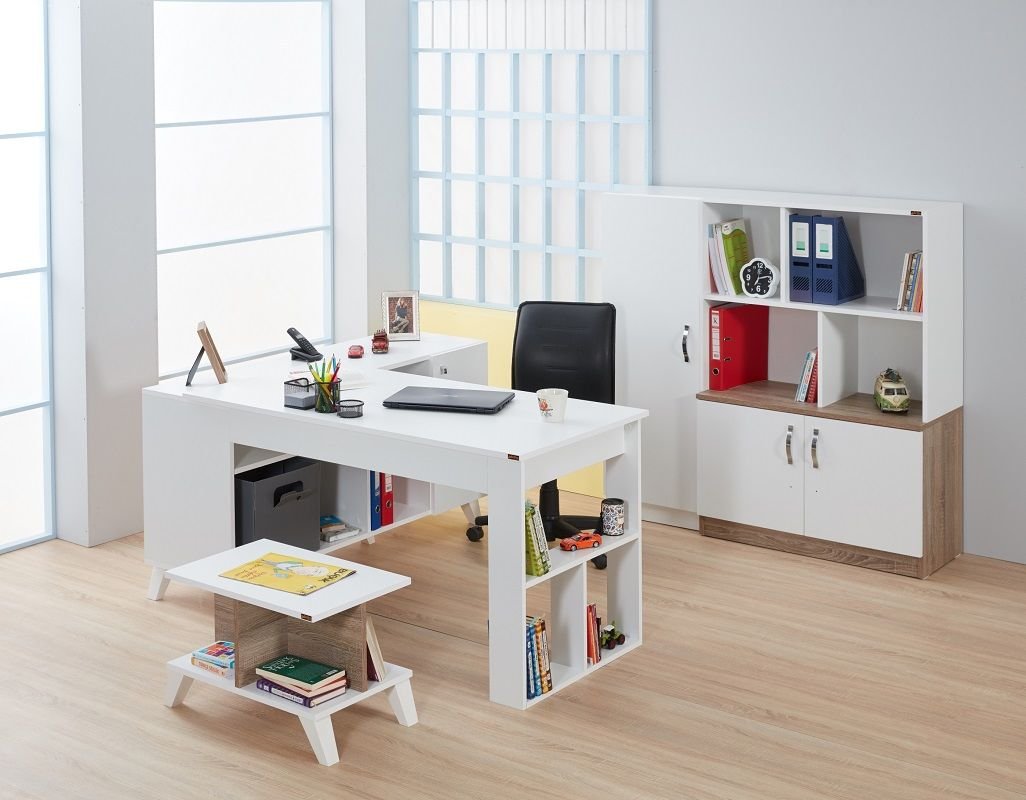 Foça Ofis Çalışma Masası Beyaz