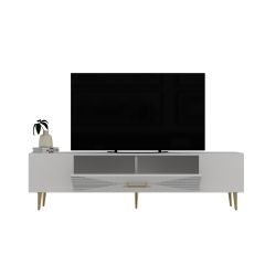 Motif Tv Sehpası Tv Ünitesi Beyaz Altın