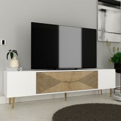 Motif Tv Sehpası Tv Ünitesi Beyaz Safirmeşe Gümüş