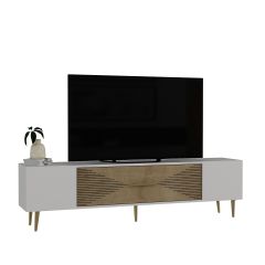 Motif Tv Sehpası Tv Ünitesi Beyaz Safirmeşe Gümüş