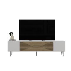 Motif Tv Sehpası Tv Ünitesi Beyaz Safirmeşe Altın