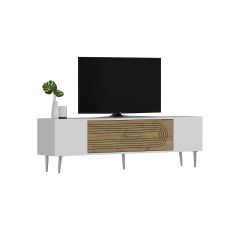 Camilla Tv Sehpası Tv Ünitesi Beyaz Safirmeşe Gümüş