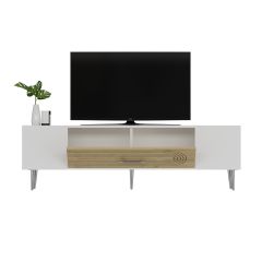Camilla Tv Sehpası Tv Ünitesi Beyaz Safirmeşe Gümüş