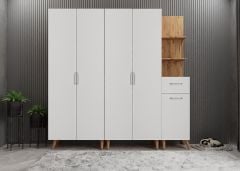 Begonya Portmanto Vestiyer Ayakkabılık Çam Beyaz-Ücretsiz Kurulum