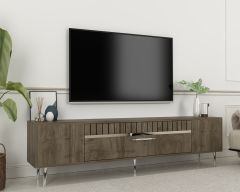 Bakü  Tv Sehpası Tv Ünitesi Ceviz Gümüş