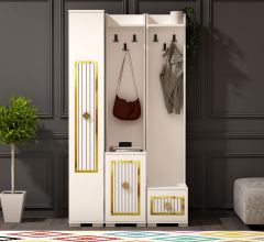 Casablanca  Vestiyer Portmanto Ayakkabılık Beyaz