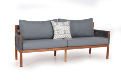 Dynamic Masif Ahşap İroko Ağacı Oturma Grubu Bahçe Balkon Koltuk Takımı 3+1+1+ Masa