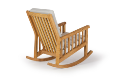 Sandy Masif Ahşap Dut Ağacı Sallanan Sandalye Koltuk Tv Koltuğu