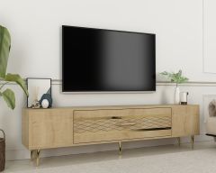 Aşkabat Tv Sehpası Tv Ünitesi Safirmeşe Altın