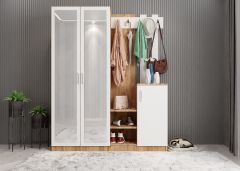 Moon Portmanto Vestiyer Ayakkabılık Çam Beyaz -Ücretsiz Kurulum