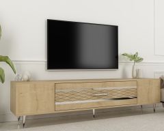 Aşkabat Tv Sehpası Tv Ünitesi Safirmeşe Gümüş