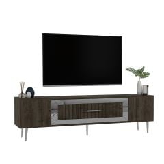 Lahor Tv Sehpası Tv Ünitesi Ceviz Gümüş