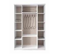 Petunya Tamamı Mdf 4 Kapaklı Membran Gardırop Dolap 147 cm- Kurulum Dahil