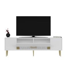 Pencap Tv Sehpası Tv Ünitesi Beyaz Altın