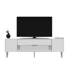 Pencap Tv Sehpası Tv Ünitesi Beyaz Gümüş