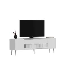Pencap Tv Sehpası Tv Ünitesi Beyaz Gümüş