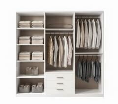 Lemis Tamamı Mdf 6 Kapaklı Membran Gardırop ve Yatak Odası Takımı - Kurulum Dahil