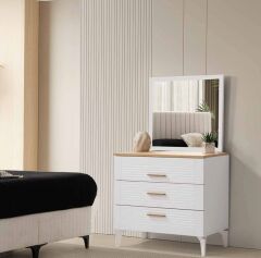 Lemis Tamamı Mdf 6 Kapaklı Membran Gardırop ve Yatak Odası Takımı - Kurulum Dahil