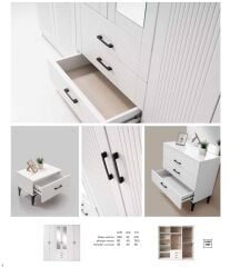 Gardenya Tamamı Mdf 6 Kapaklı Membran Gardırop ve Yatak Odası Takımı - Kurulum Dahil