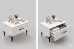 Lilyum Tamamı Mdf 6 Kapaklı Membran Gardırop ve Yatak Odası Takımı - Kurulum Dahil